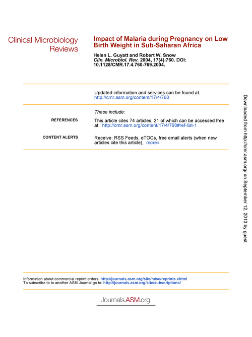 research proposal on malaria in pregnancy pdf