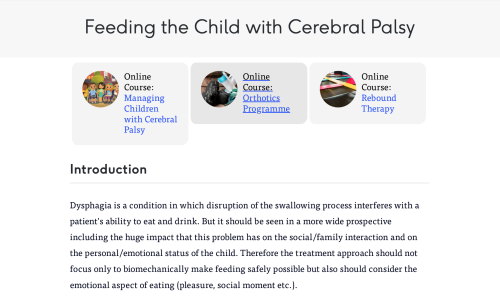 Feeding The Child With Cerebral Palsy | USAID Advancing Nutrition