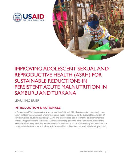 Improving Adolescent Sexual and Reproductive Health ASRH for